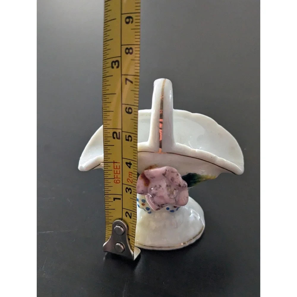 Mini Porcelain Rose Basket 2.5